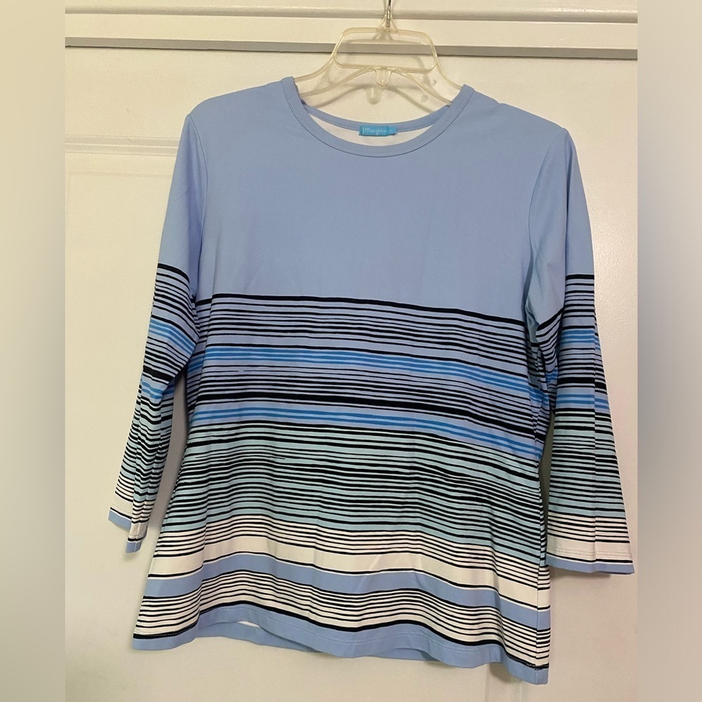 J.McLaughlin Blue Stripe Shirt